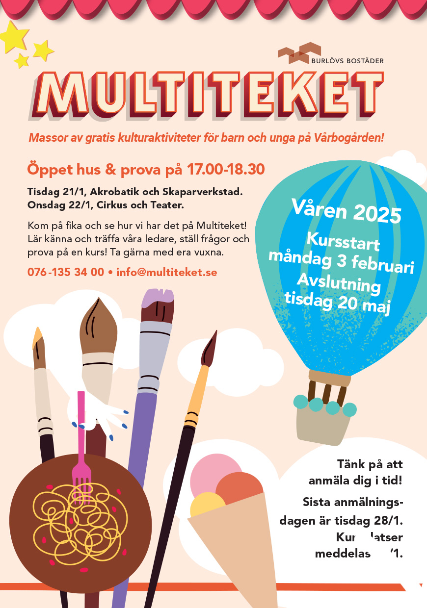 Multiteket kursprogram VT25